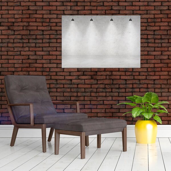 Slika - Betonski zid sa svjetlima (90x60 cm)