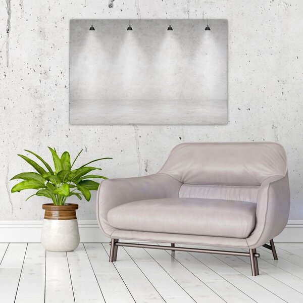 Slika - Betonski zid sa svjetlima (90x60 cm)