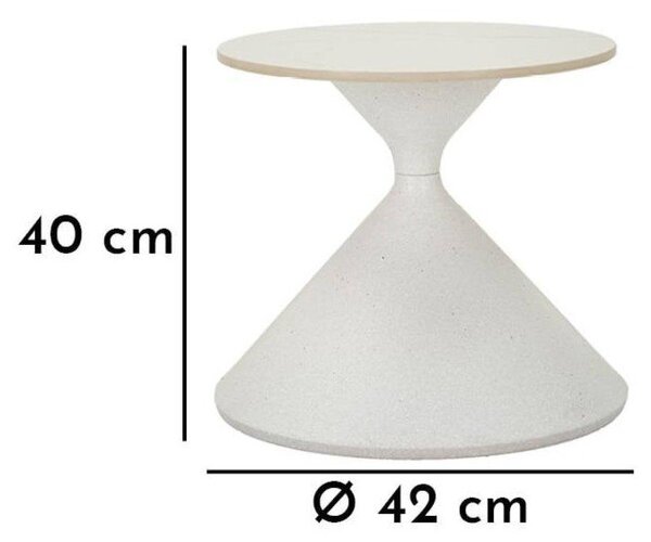 Okrugli pomoćni stol s keramičkom daskom ø 45 cm Fush – Mauro Ferretti