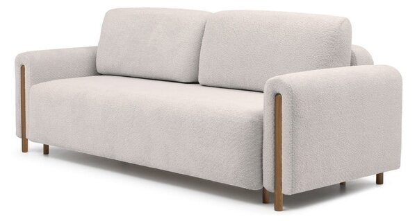 Bež sklopiva/s prostorom za odlaganje sofa od bouclé tkanine 244 cm Arcadova – ELTAP
