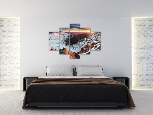 Slika - Zimska planinska panorama (150x105 cm)
