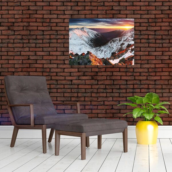 Slika - Zimska planinska panorama (70x50 cm)