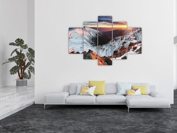 Slika - Zimska planinska panorama (150x105 cm)