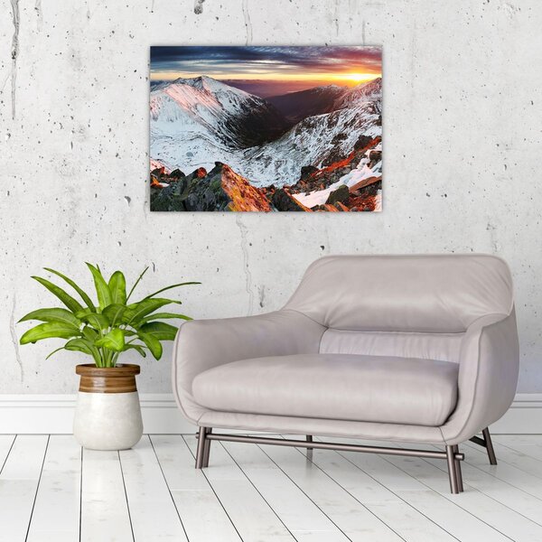 Slika - Zimska planinska panorama (70x50 cm)