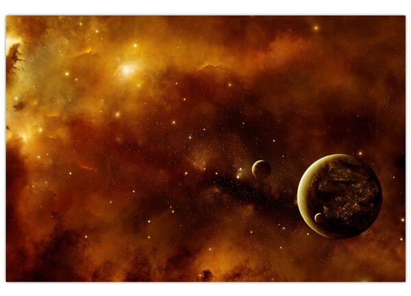 Slika - Planeti s maglicom (90x60 cm)