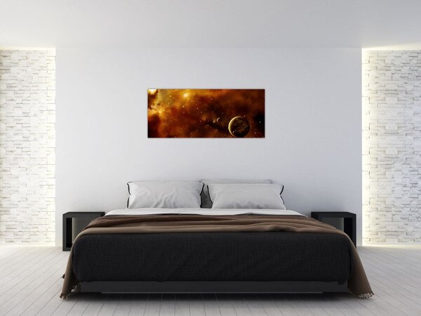 Slika - Planeti s maglicom (120x50 cm)