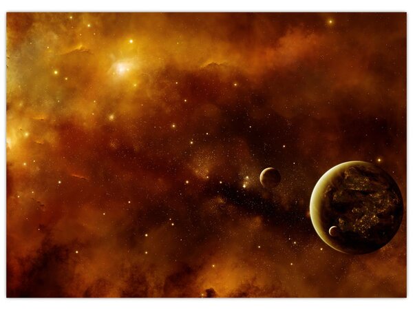 Slika - Planeti s maglicom (70x50 cm)