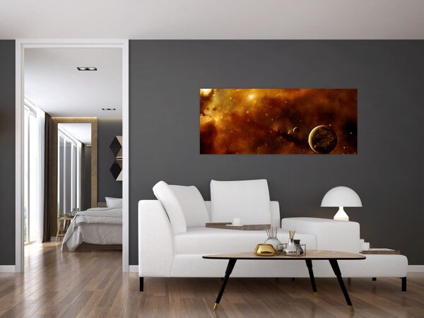 Slika - Planeti s maglicom (120x50 cm)