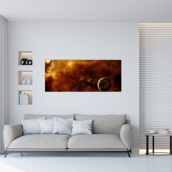 Slika - Planeti s maglicom (120x50 cm)
