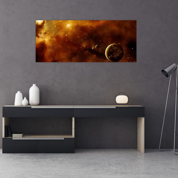 Slika - Planeti s maglicom (120x50 cm)