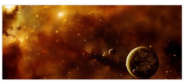 Slika - Planeti s maglicom (120x50 cm)