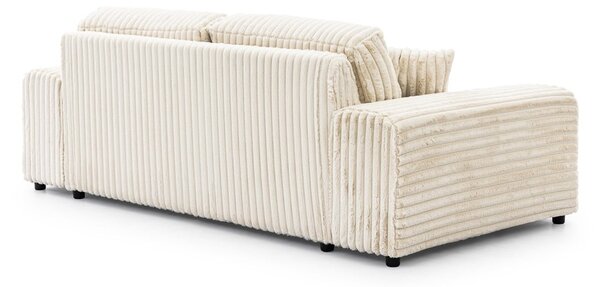 Krem sofa od samta 213 cm Justin – Ropez