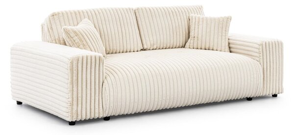 Krem sofa od samta 213 cm Justin – Ropez