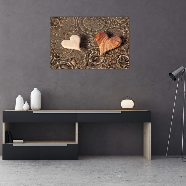 Slika - Drvena srca (90x60 cm)