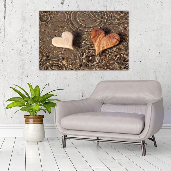 Slika - Drvena srca (90x60 cm)