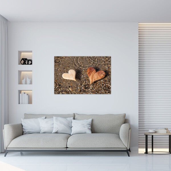 Slika - Drvena srca (90x60 cm)