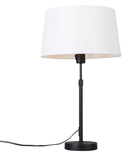 Stolna svjetiljka crna s bijelom hladom podesiva 35 cm - Parte