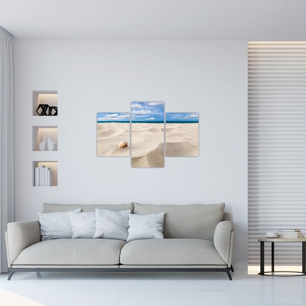 Slika - Školjke na plaži (90x60 cm)