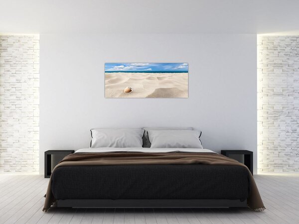 Slika - Školjke na plaži (120x50 cm)
