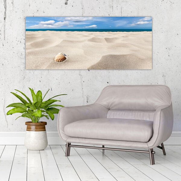 Slika - Školjke na plaži (120x50 cm)
