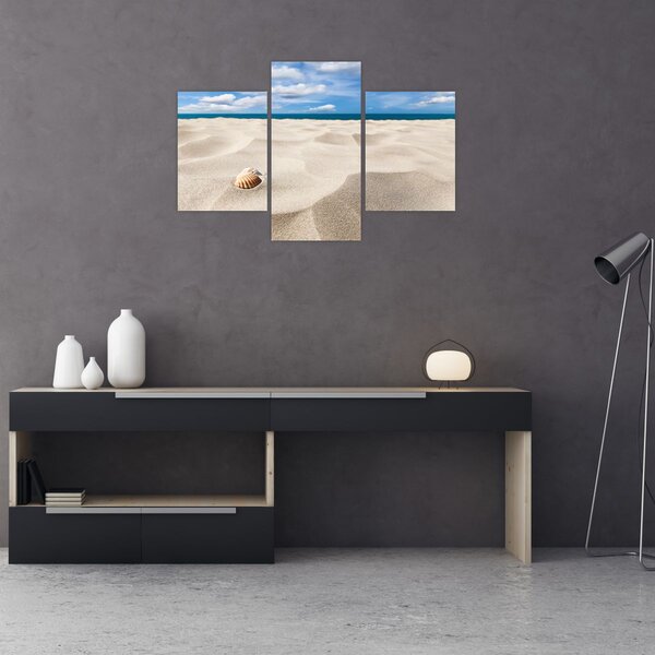 Slika - Školjke na plaži (90x60 cm)