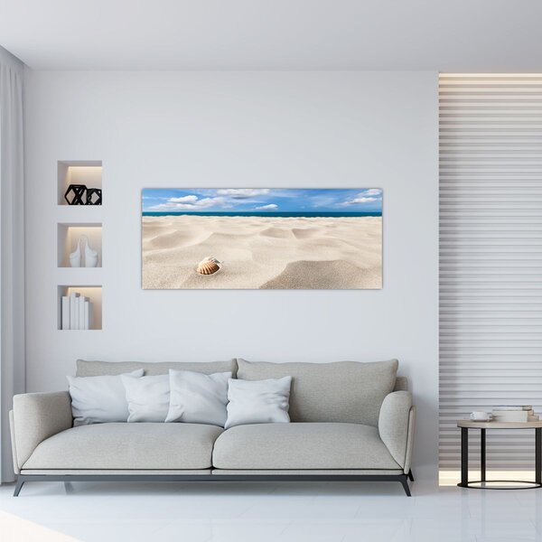 Slika - Školjke na plaži (120x50 cm)