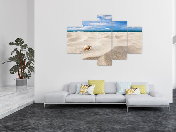 Slika - Školjke na plaži (150x105 cm)