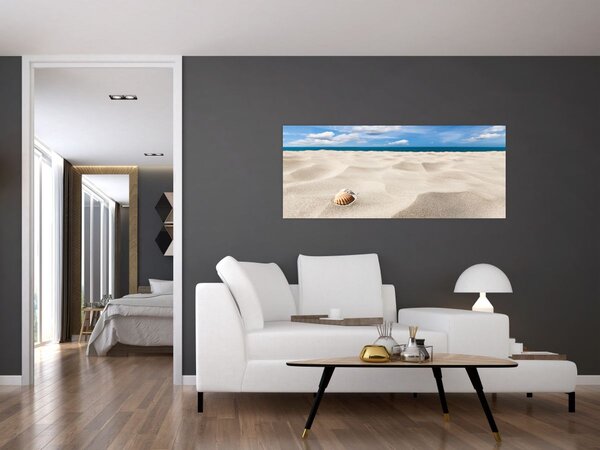 Slika - Školjke na plaži (120x50 cm)
