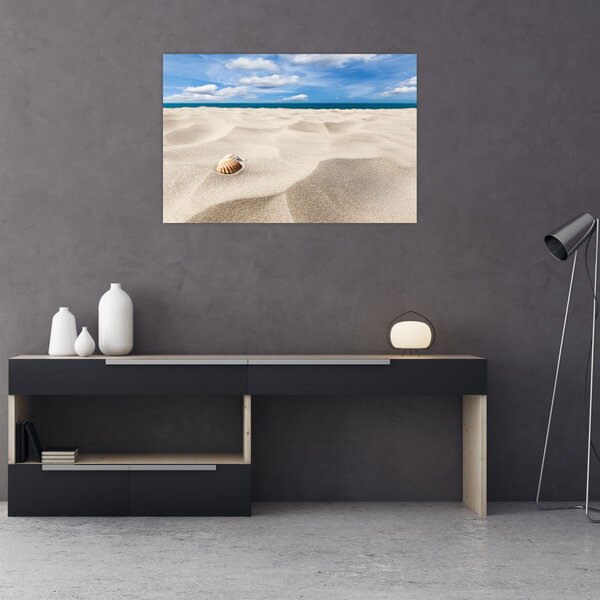 Slika - Školjke na plaži (90x60 cm)