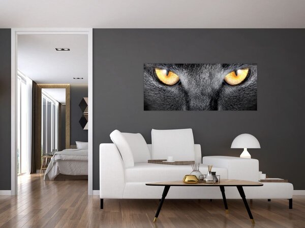 Slika - Portret mačke izbliza (120x50 cm)