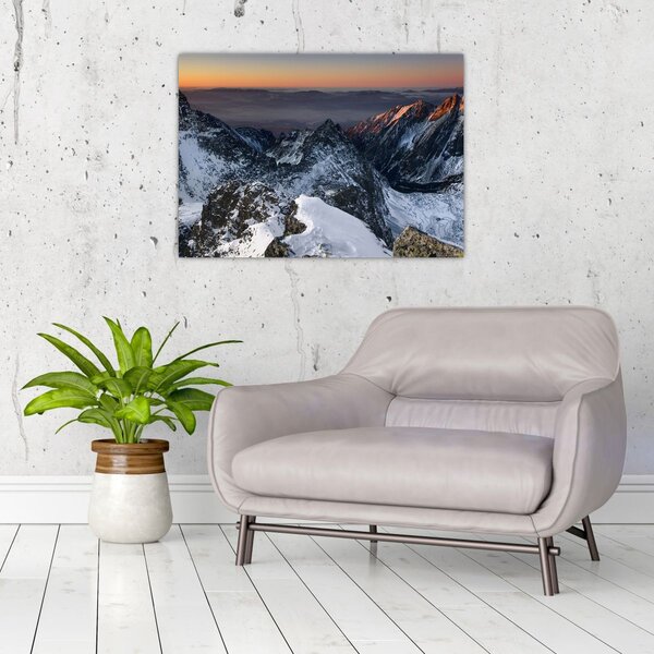 Slika - Izlazak sunca u planinama (70x50 cm)