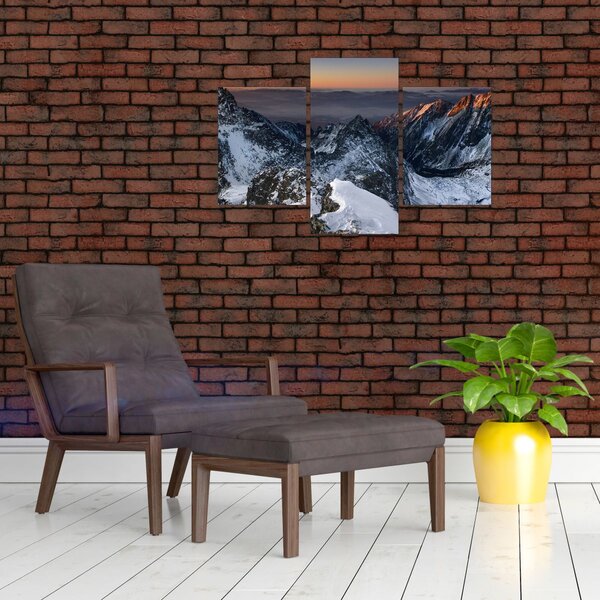 Slika - Izlazak sunca u planinama (90x60 cm)