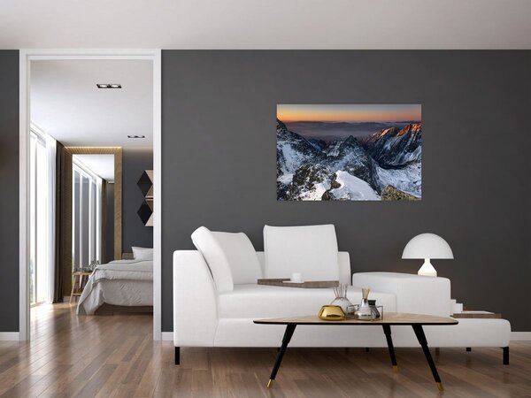 Slika - Izlazak sunca u planinama (90x60 cm)