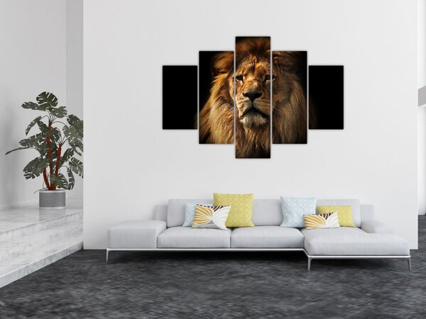 Slika - Lav s bujnom grivom (150x105 cm)