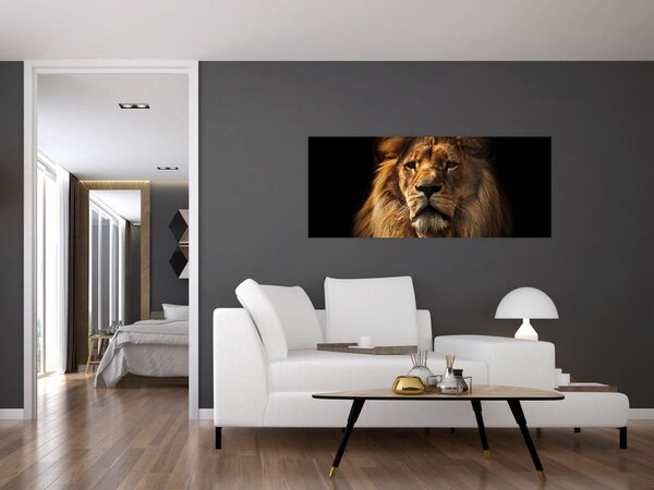 Slika - Lav s bujnom grivom (120x50 cm)