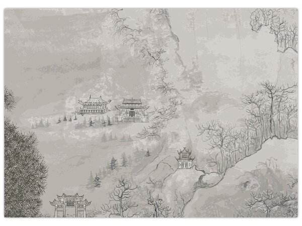 Slika - kineski krajolik (70x50 cm)
