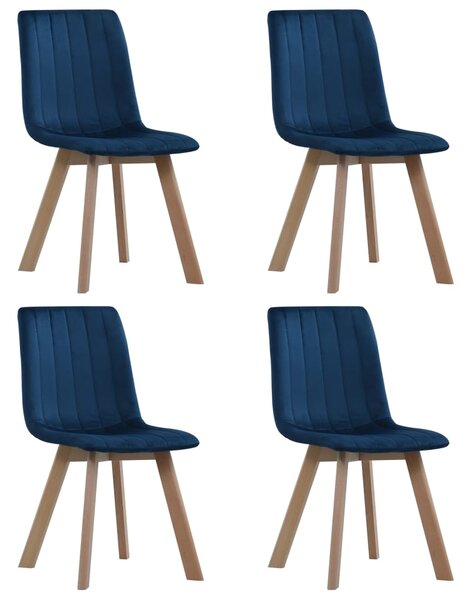 VidaXL Blagovaonske stolice 4 kom plave baršunaste