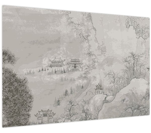 Slika - kineski krajolik (90x60 cm)