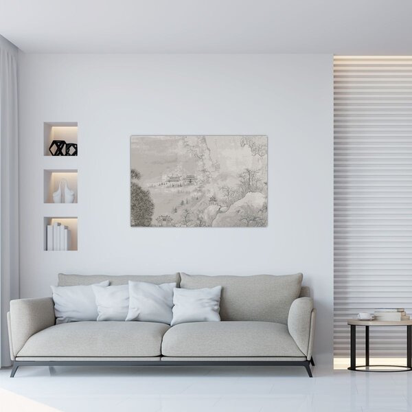 Slika - kineski krajolik (90x60 cm)