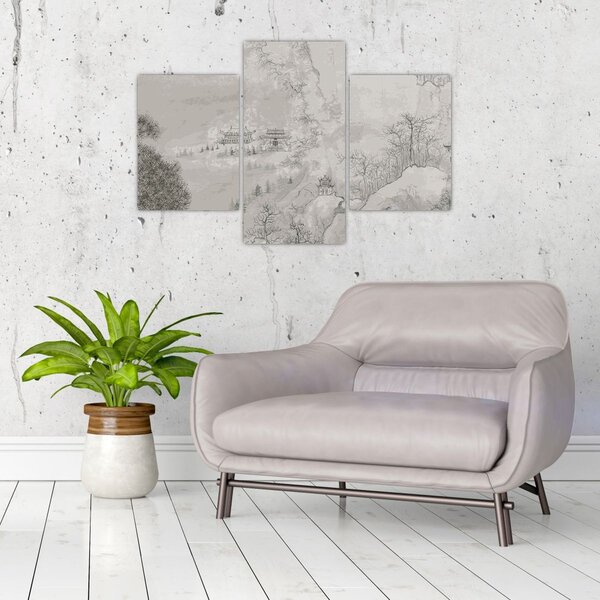 Slika - kineski krajolik (90x60 cm)
