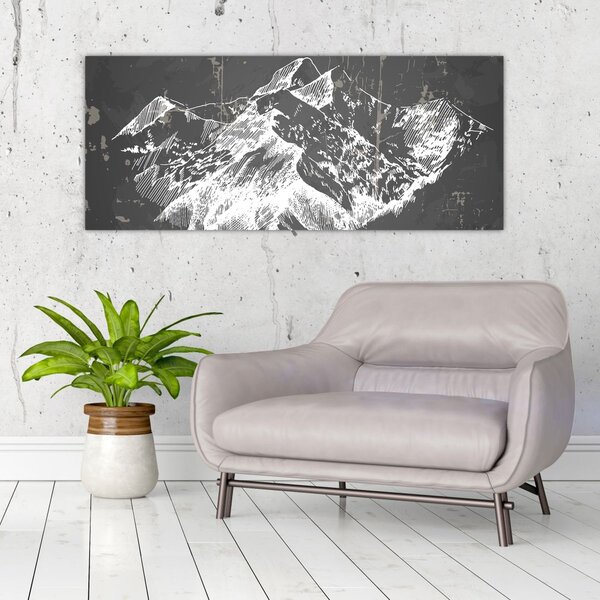 Slika - Ilustracija planina (120x50 cm)