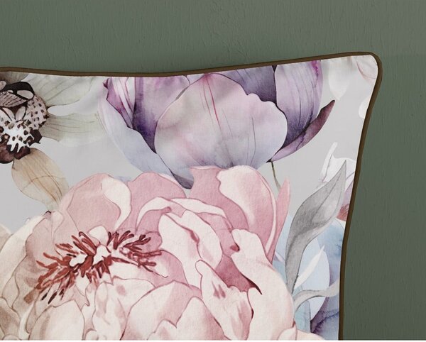 Siva/smeđa posteljina za krevet za jednu osobu/za produženi krevet od pamučnog satena 140x220 cm Colinda – Descanso