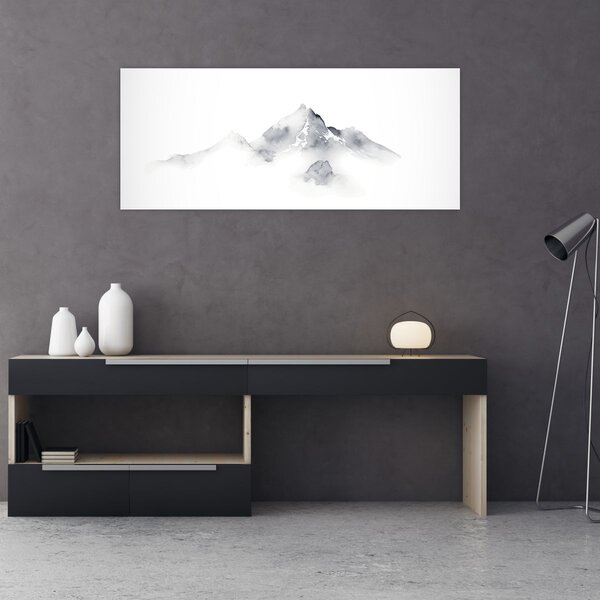 Slika - Slikanje planina tušem (120x50 cm)