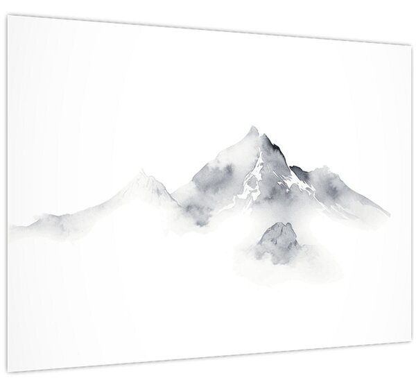 Slika - Slikanje planina tušem (70x50 cm)