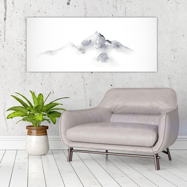 Slika - Slikanje planina tušem (120x50 cm)