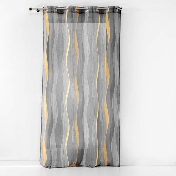 Siva prozirna zavjesa od voila 140x240 cm Ondulys – douceur d'intérieur