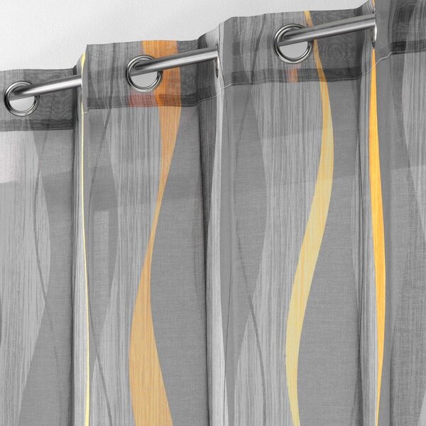 Siva prozirna zavjesa od voila 140x240 cm Ondulys – douceur d'intérieur