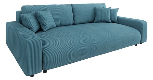 Tirkizna sklopiva/s prostorom za odlaganje sofa od samta 234 cm Sara – Ropez