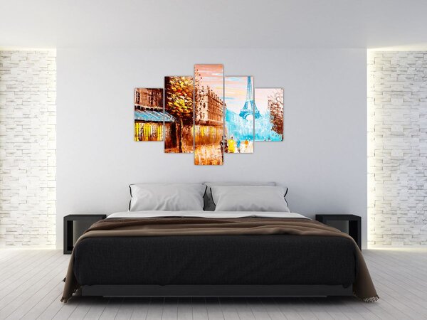 Slika - Kišno vrijeme i Eiffelov toranj (150x105 cm)