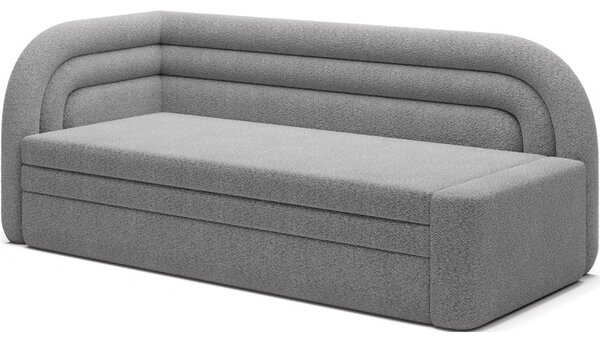 Siva sklopiva/s prostorom za odlaganje sofa od bouclé tkanine s lijevim kutom 223 cm Fabillo – ELTAP